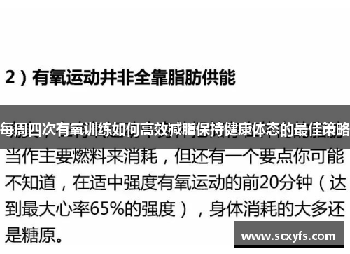 每周四次有氧训练如何高效减脂保持健康体态的最佳策略